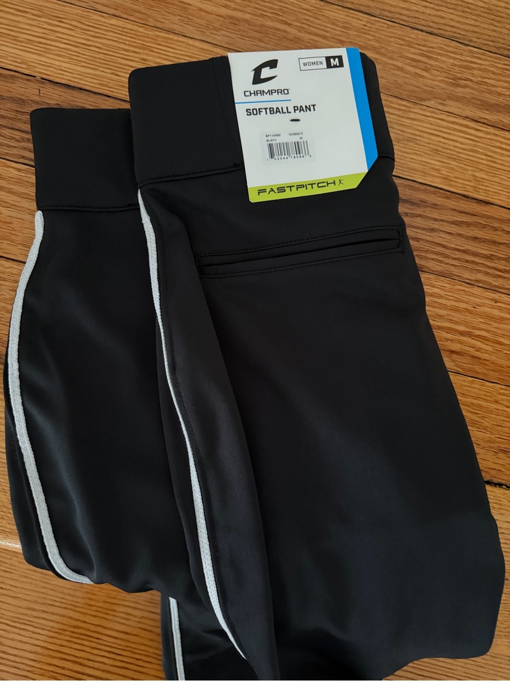 Champro Women's Black Softball Joggers with White Piping